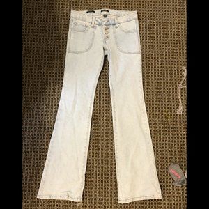 White low-rise flare jeans, Wild Fable, size 00